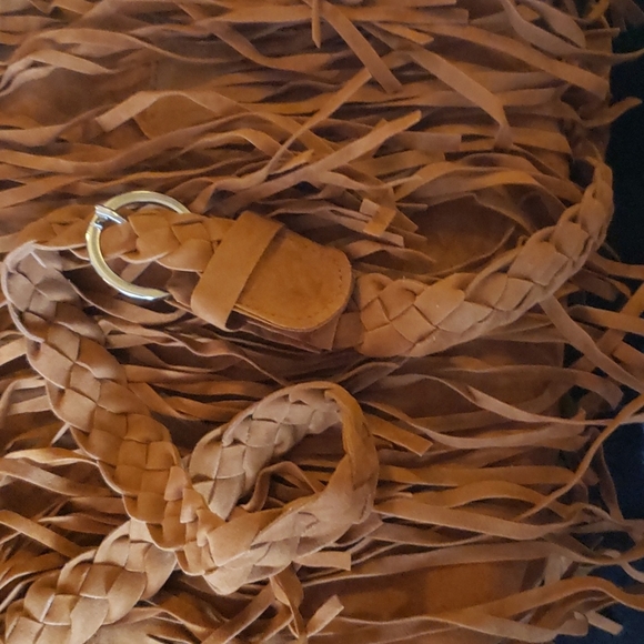 Lady Arya Brown Faux Suede Tassel Crossbody bag NWOT - Picture 5 of 5